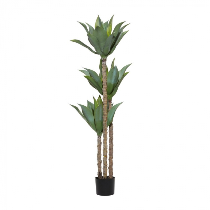 Pom Artificial Agave cu 3 Tulpini, pentru Decor Interior si Exterior, 180cm Verde [5]