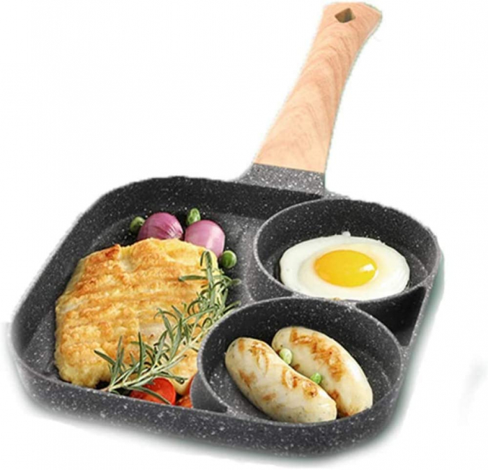 Tigaie cu Doua Forme, Antiaderenta, pentru Clatite sau Oua Ochiuri [1]