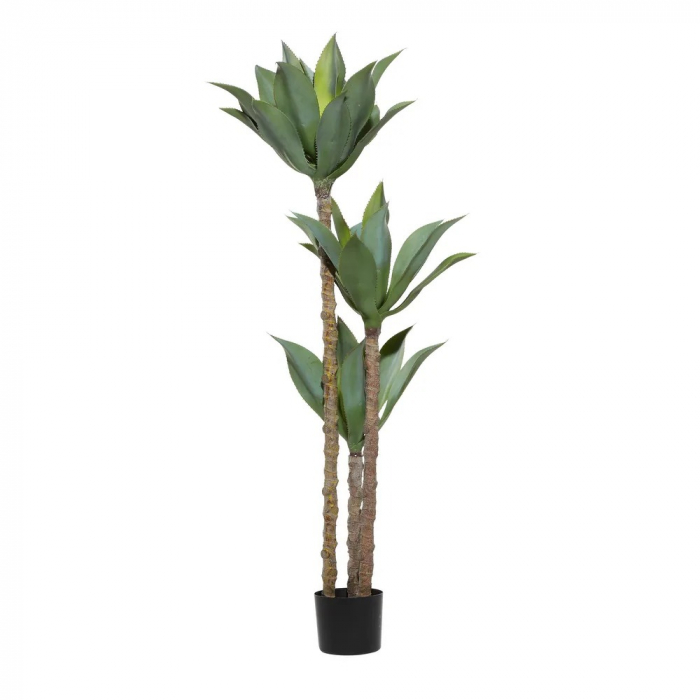 Pom Artificial Agave cu 3 Tulpini, pentru Decor Interior si Exterior, 180cm Verde [7]