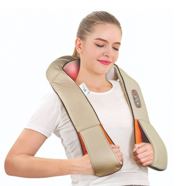 Aparat pentru Masaj Cervical,Infrarosu cu Miscare Circulara, Culoare Maro [6]