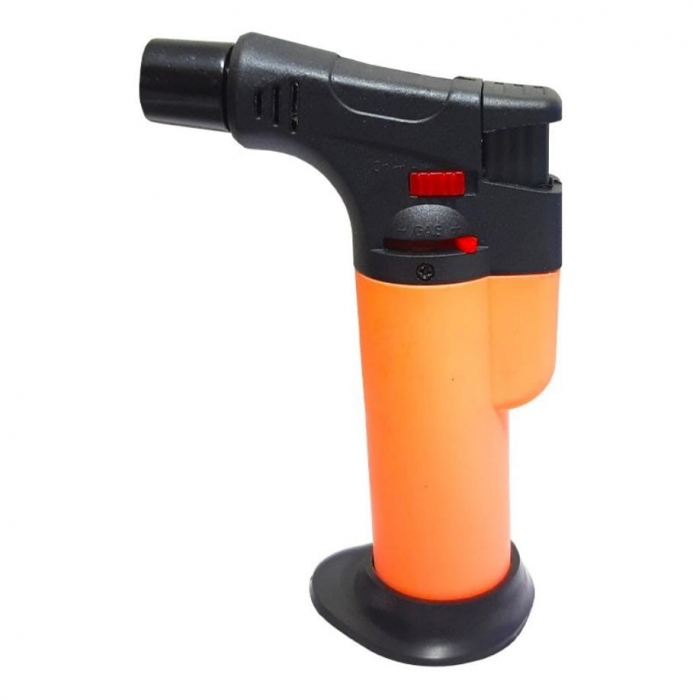 Arzator de Flambat pentru Bucatarie si Cofetarie cu Gaz, Flacara Ajustabila, Protectie pentru Copii - Portocaliu [1]