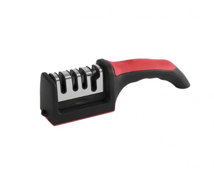 Ascutitor de Cutite Profesional 4 in 1, Anti-Alunecare, Rosu/Negru [1]