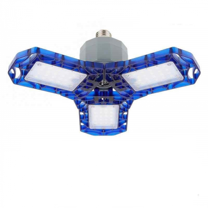 Bec LED Garage Light , clape flexibile pentru ajustarea luminii , 40W , lumina rece 6500K , 4000 lumeni , albastru [1]