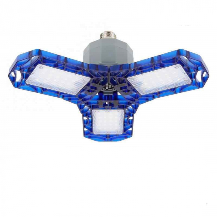 Bec LED Garage Light , clape flexibile pentru ajustarea luminii , 40W , lumina rece 6500K , 4000 lumeni , albastru [2]