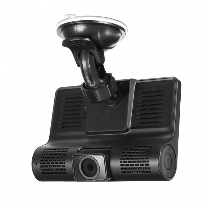 Camera de bord (dubla) DVR 1920 x 1080, 25FPS Full HD 4 inch, senzor G, vedere nocturna, unghi de filmare 170 °, 3 lentile [4]