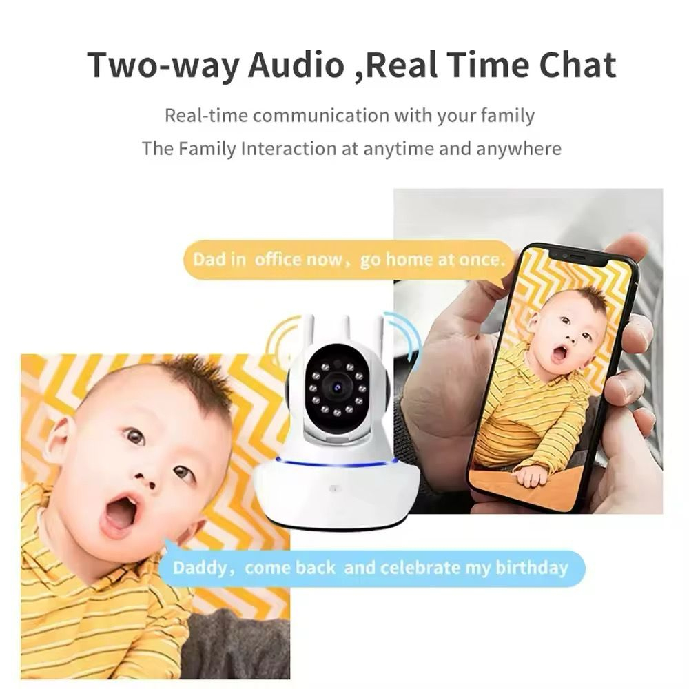 Cameră de supraveghere V380 WiFi HD, vizualizare live pe telefon, infrarosu, senzor de miscare, vedere nocturna [2]