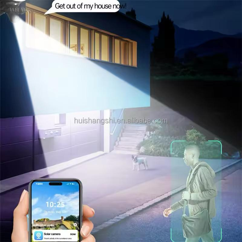 Cameră supraveghere solara 12MP cu lampa solară integrată, 450W, rezoluție UltraHD, IP65, rotativă 360°: [3]