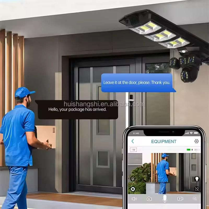 Cameră supraveghere solara 12MP cu lampa solară integrată, 450W, rezoluție UltraHD, IP65, rotativă 360°: [4]