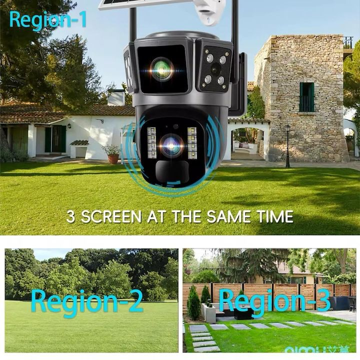 Camera supraveghere solara 6MP, ultraHD, rotativa 360, Wifi/4G, panou solar, vedere nocturna [2]