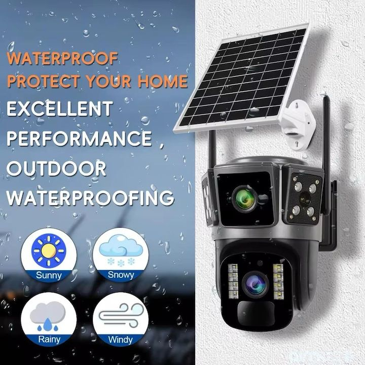 Camera supraveghere solara 6MP, ultraHD, rotativa 360, Wifi/4G, panou solar, vedere nocturna [5]