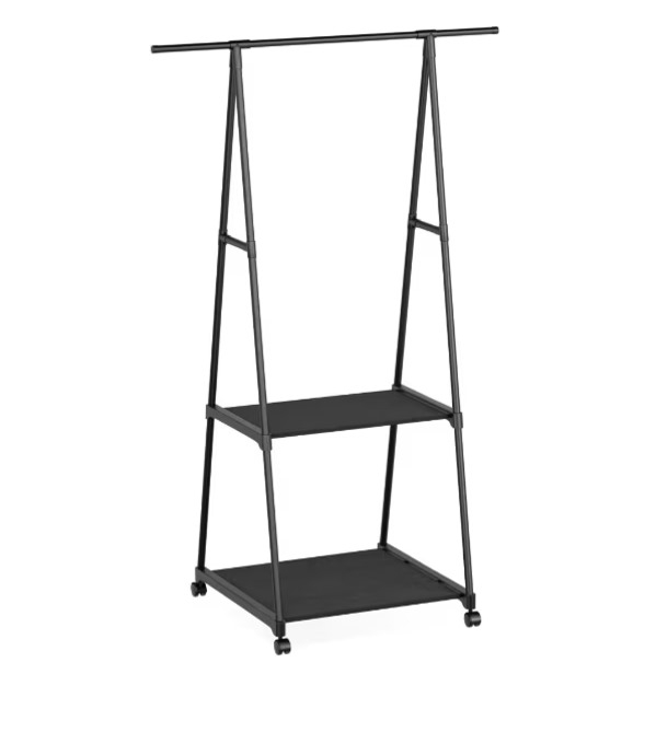 Cuier pentru haine cu suport, 55x42x160 cm, negru [1]