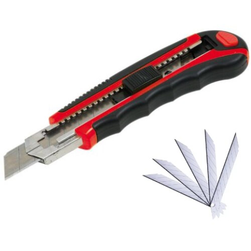 Cutter Utilitar cu 3 Lame Incluse , Dimensiune 18 mm , Material lame SK5 , Maner Ergonomic [1]
