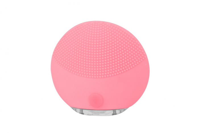 Dispozitiv de Curatare Faciala Waterproof tip Foreo Luna pentru Demachiere, Masaj si Lifting Ten, 8 x 7,5 x 2,5cm, Roz [3]