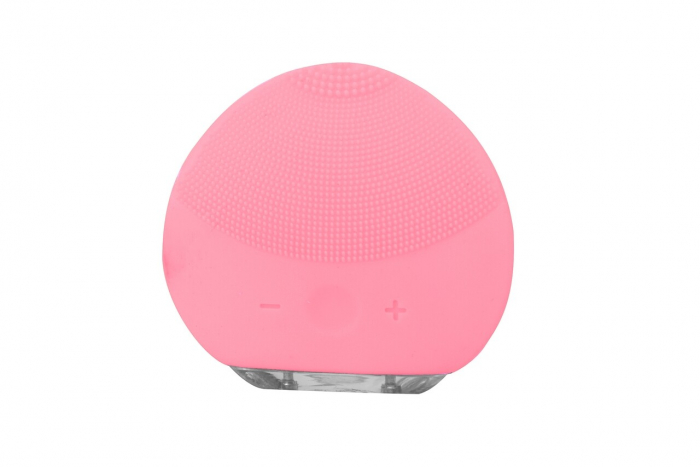 Dispozitiv de Curatare Faciala Waterproof tip Foreo Luna pentru Demachiere, Masaj si Lifting Ten, 8 x 7,5 x 2,5cm, Roz [1]
