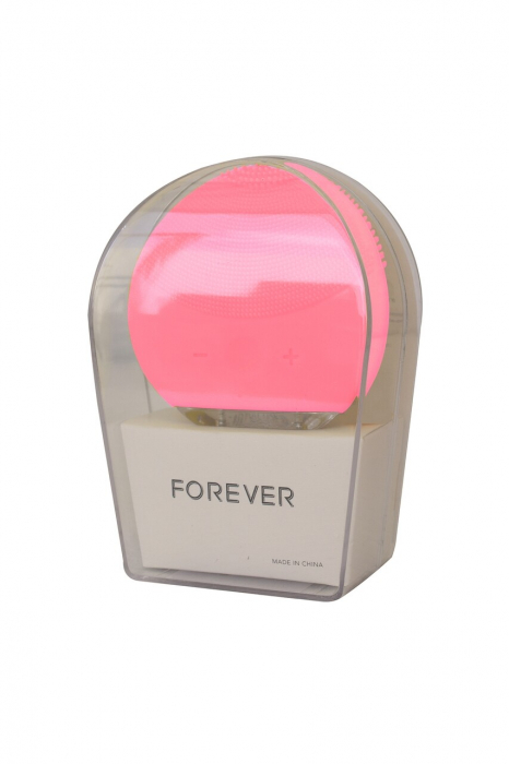 Dispozitiv de Curatare Faciala Waterproof tip Foreo Luna pentru Demachiere, Masaj si Lifting Ten, 8 x 7,5 x 2,5cm, Roz [2]
