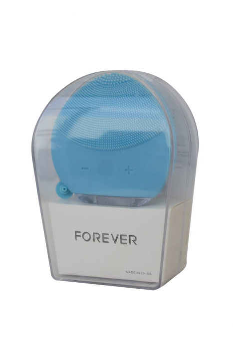 Dispozitiv de Curatare Faciala Waterproof tip Foreo Luna pentru Demachiere, Masaj si Lifting Ten, 8 x 7,5 x 2,5cm, Albastru [2]