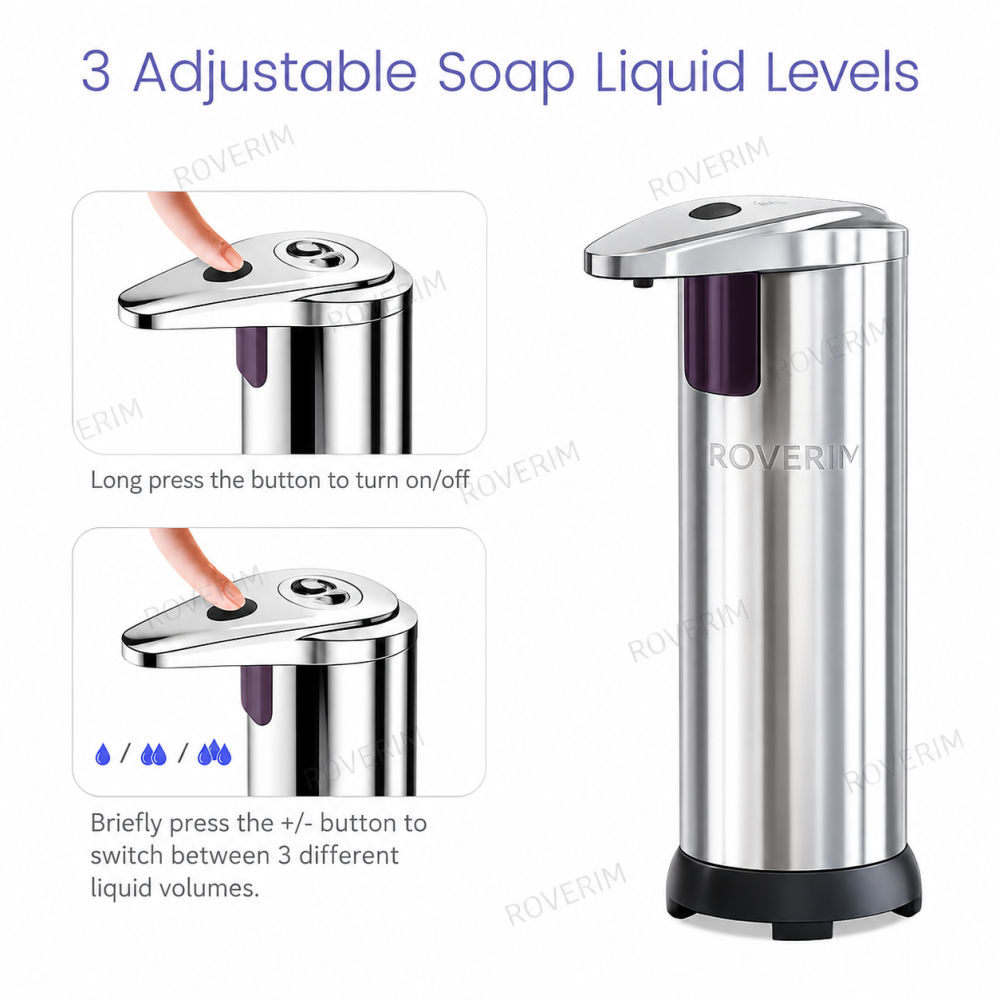 Dozator sapun lichid, cu senzor, inox, 250 ml [5]