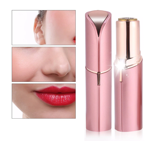 Epilator Facial cu Baterie , Aparat Portabil pentru Indepartarea Parului Facial cu LED - Roz Auriu/ Rose Gold [5]