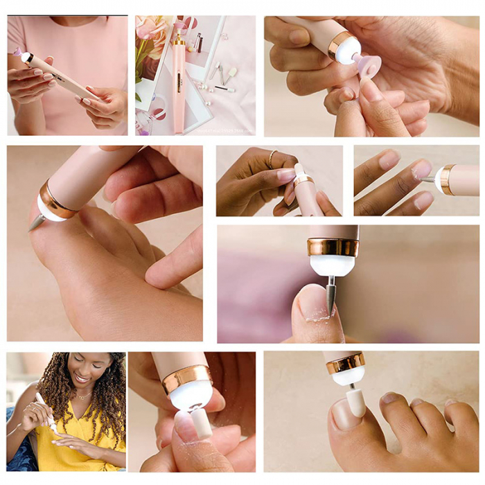 Freza, Pila Unghii Electrica, Incarcare USB, Roz [4]