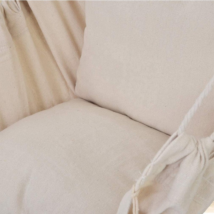Hamac Stil Brazilian, Suspendat, pentru Interior-Exterior, Bumbac, Instalare Usoara, 130 x 100 cm [5]