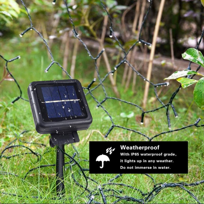 Instalatie cu 40 LED-uri , pentru Exterior, cu Incarcare Solara, Multicolor , 5 m [3]