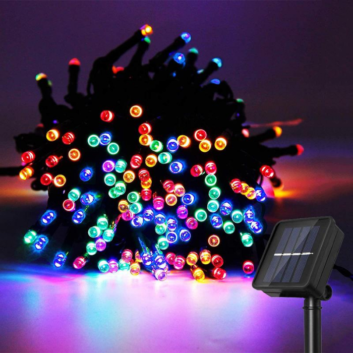 Instalatie cu 40 LED-uri , pentru Exterior, cu Incarcare Solara, Multicolor , 5 m [1]