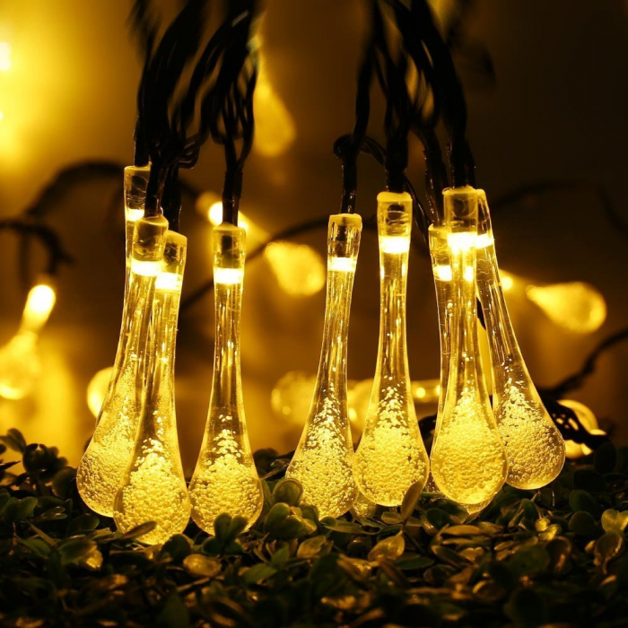 Instalatie cu Incarcare Solara, 10 LED-uri, Impermeabila, 8 Moduri, Lumina Calda [5]