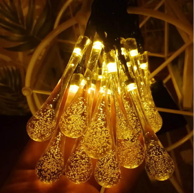 Instalatie cu Incarcare Solara, 10 LED-uri, Impermeabila, 8 Moduri, Lumina Calda [7]