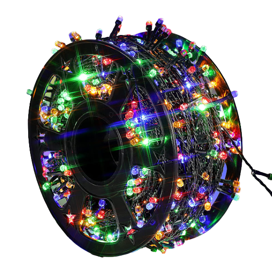 Instalatie de Craciun Multicolora Tip Rola, Liniara, 50m, 200 leduri 6025RB / ghirlanda lunga , Utilizare Exterior-Interior [3]