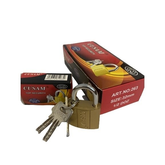 Lacat Gusam Top Security din otel 63 mm, cu 3 chei [4]