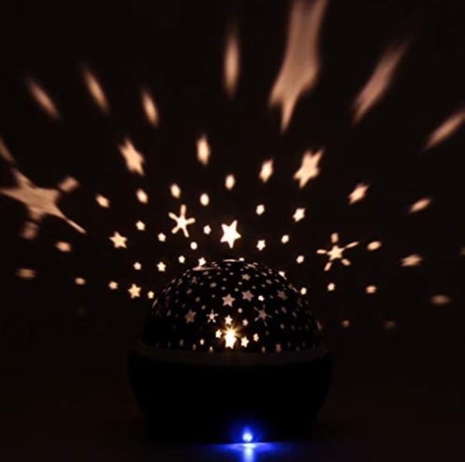 Lampa de veghe cu proiector rotativ cu stele si luna [3]