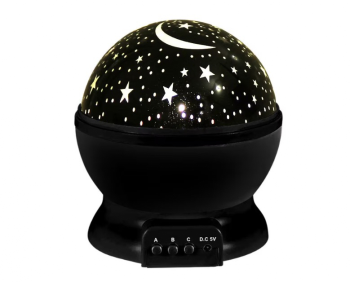 Lampa de veghe cu proiector rotativ cu stele si luna [1]