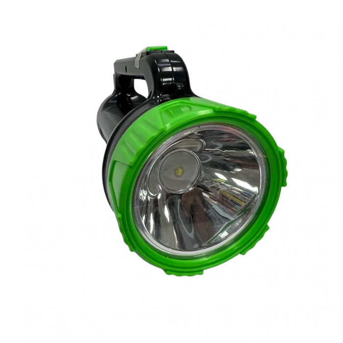 Lanterna 2x LED cu Acumulator, Reincarcabila, 10W, Neagra cu Verde, Autonomie 4 Ore [1]