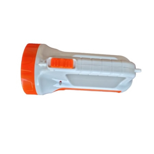 Lanterna de Mana cu LED , 2 Surse de Lumina, LED 2 W , Baterie Reincarcabila, Alb/Portocaliu 16x9 cm [2]