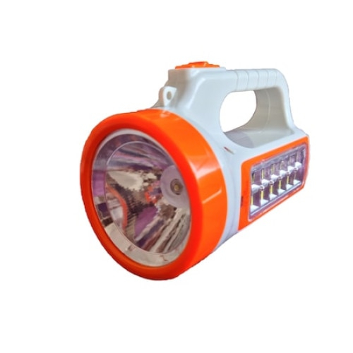 Lanterna de Mana cu LED , 2 Surse de Lumina, LED 2 W , Baterie Reincarcabila, Alb/Portocaliu 16x9 cm [1]