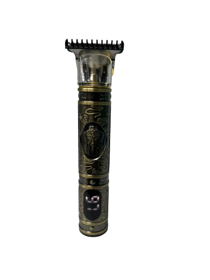 Masina Profesionala de Tuns Barba Si Contur Geemy, cu Afisaj Electronic - Incarcare USB, Lama Titan, Auriu [7]