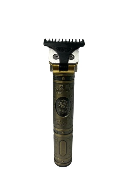 Masina Profesionala de Tuns Barba Si Contur Geemy, cu Afisaj Electronic - Incarcare USB, Lama Titan, Auriu [6]