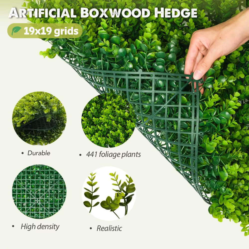 Măslin artificial în ghiveci 120cm + 2x Perete verde artificial 60x40 cm, decor natural pentru interior si exterior [4]