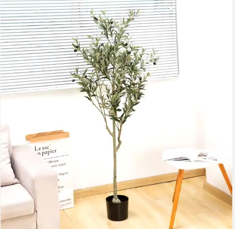 Maslin Artificial in Ghiveci , 150cm, Aspect Natural, Material PE Premium, Pentru Interior si Exterior [1]