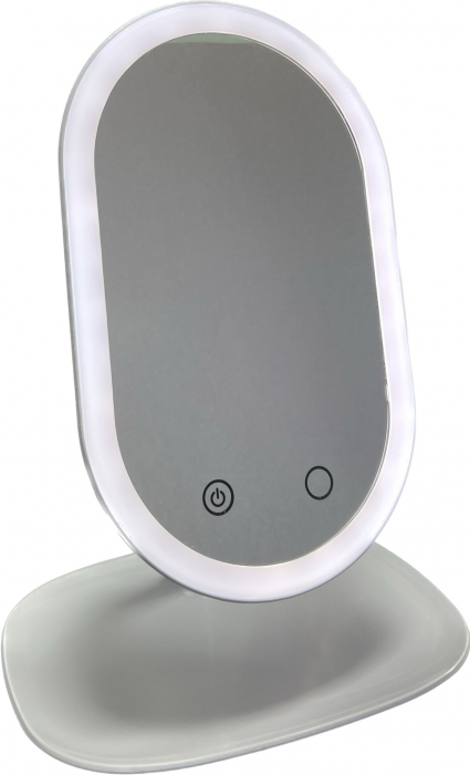 Oglinda Cosmetica cu Led, Rotire 360 de Grade, Alba [1]