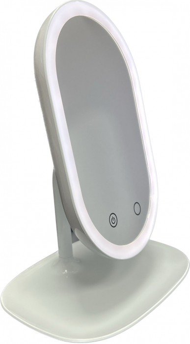 Oglinda Cosmetica cu Led, Rotire 360 de Grade, Alba [2]
