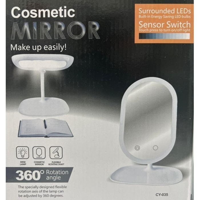Oglinda Cosmetica cu Led, Rotire 360 de Grade, Alba [6]