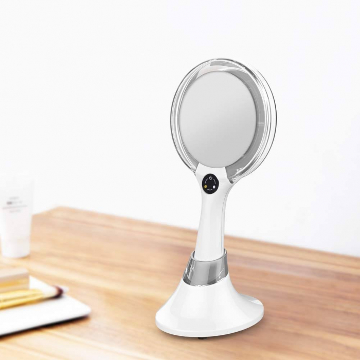 Oglinda Cosmetica cu 2 Tipuri de Lumina LED,Incarcare Wireless [1]