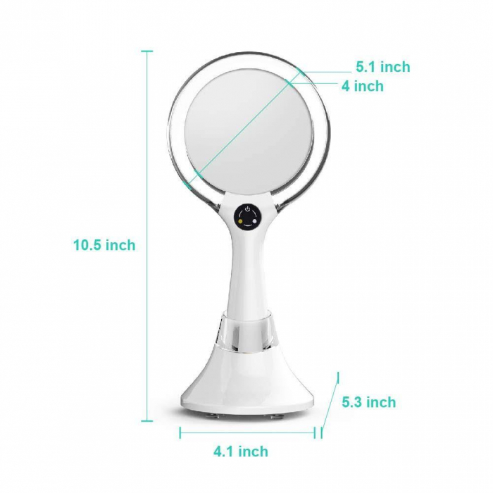 Oglinda Cosmetica cu 2 Tipuri de Lumina LED,Incarcare Wireless [6]