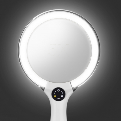 Oglinda Cosmetica cu 2 Tipuri de Lumina LED,Incarcare Wireless [3]