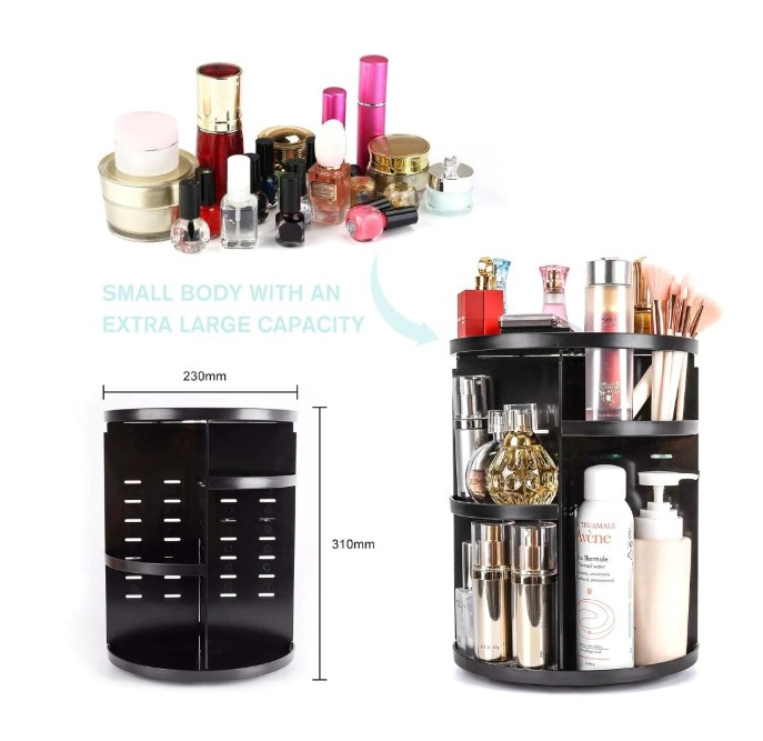 Organizator de Produse Cosmetice, Machiaj , Rotativ 360 de Grade, Negru [4]