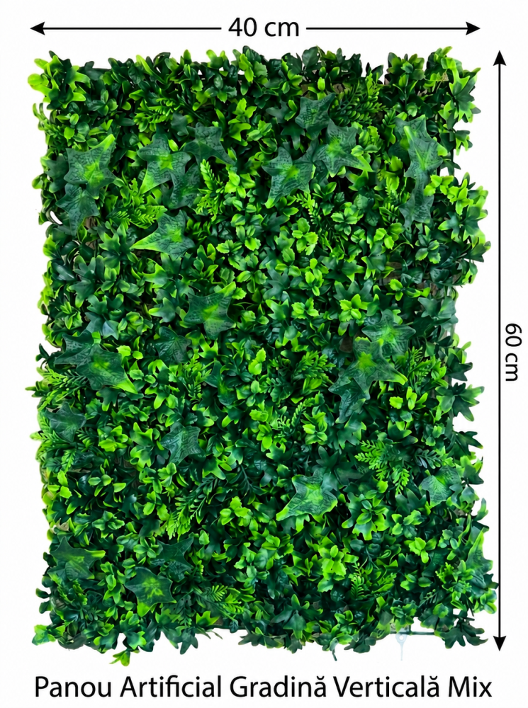 Panou Grădină Verticală Artificială Decor 40x60 cm – Gard Viu Verde – Ofertă 9+1 Gratis [2]