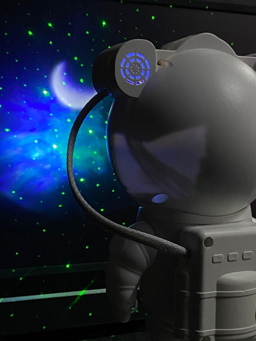 Proiector Laser Astronaut cu Joc de Lumini Aurora Boreala si Stele, Boxa, Sunete Albe, Functie Bluethood, Reglare 360, Timer, Setare Luminozitate, Viteza, Telecomanda [3]