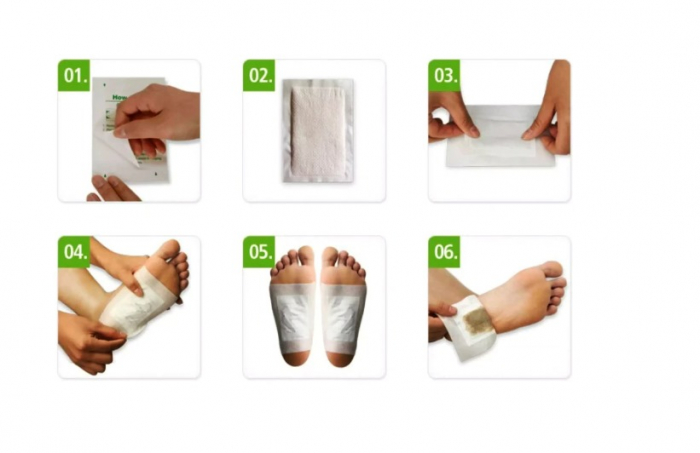 Set 100 Plasturi KINOKI, pentru Detoxifierea Organismului, cu Turmalina, Vitamina C, E si Uleiuri Rafinate [4]