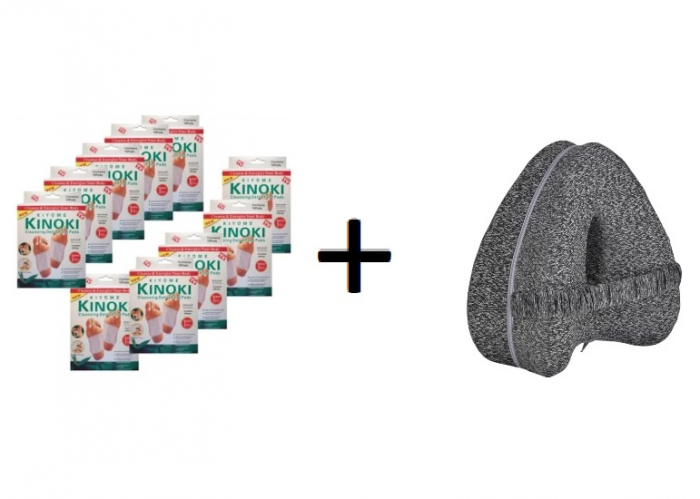 Set 100 Plasturi Kinoki + Perna Ortopedica Gri [1]